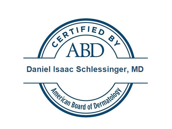 Daniel Schlessinger, MD Board Certified Dermatologist Seal